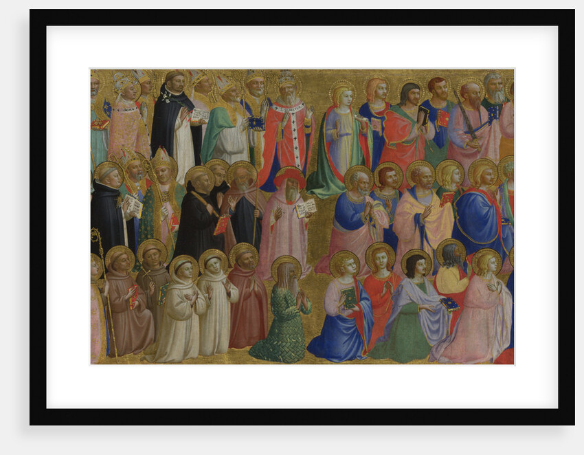 The Virgin Mary with the Apostles and Other Saints (Panel from Fiesole San Domenico Altarpiece), c. 1423-1424 by Fra Giovanni da Fiesole Angelico
