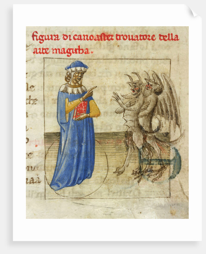 Zoroaster with two demons (Miniature from Pseudo-Aristotle Secretum Secretorum), 1425 by Anonymous