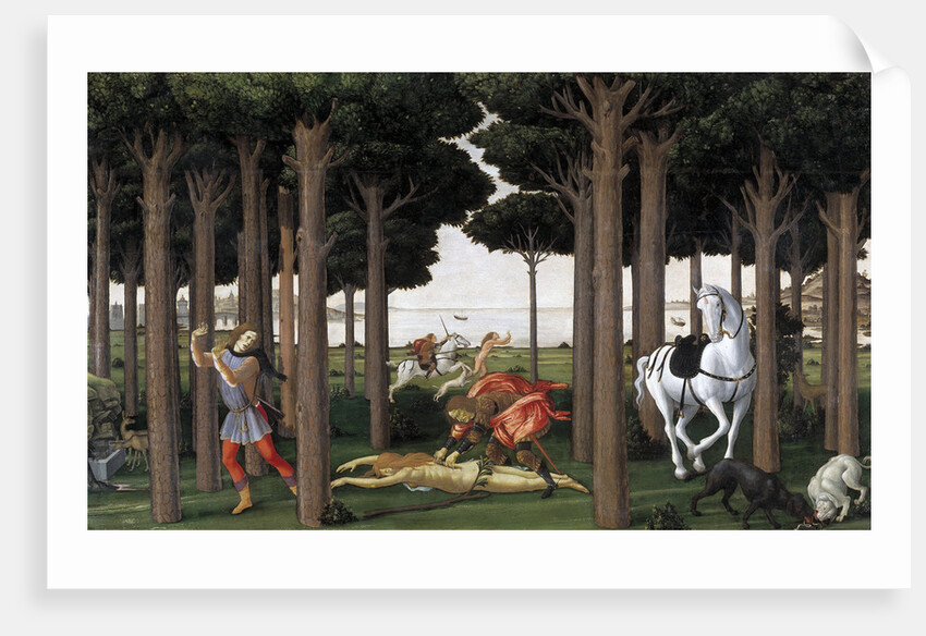 The Story of Nastagio degli Onesti (Second episode) by Sandro Botticelli