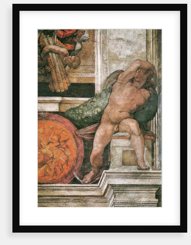 Detail of the Sistine Chapel ceiling in the Vatican, 1508-1512 by Michelangelo Buonarroti