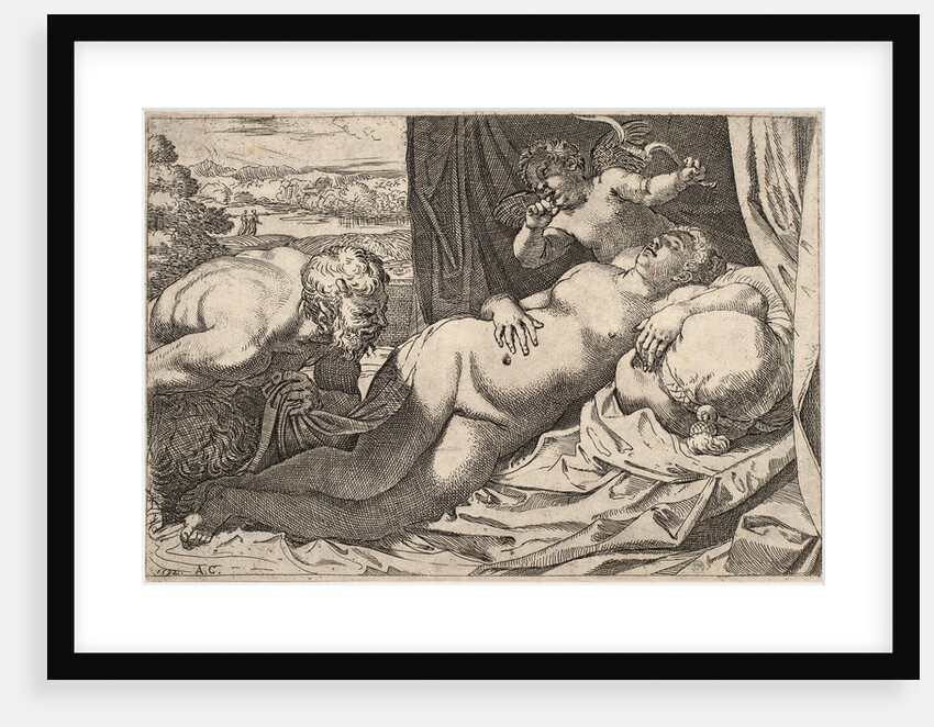Satyr and Nymph by Agostino Carracci