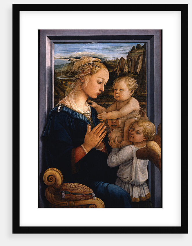 Madonna and Child with two Angels, 1460s by Fra Filippo Lippi