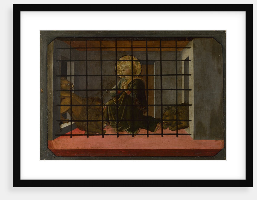 Saint Mamas in Prison thrown to the Lions (Predella Panel of the Pistoia Santa Trinità Altarpiece), 1455-1460 by Fra Filippo Lippi