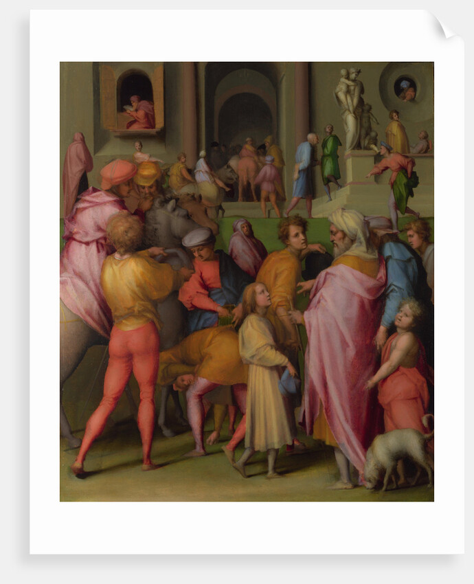 Joseph sold to Potiphar (from Scenes from the Story of Joseph), ca 1515 by Pontormo