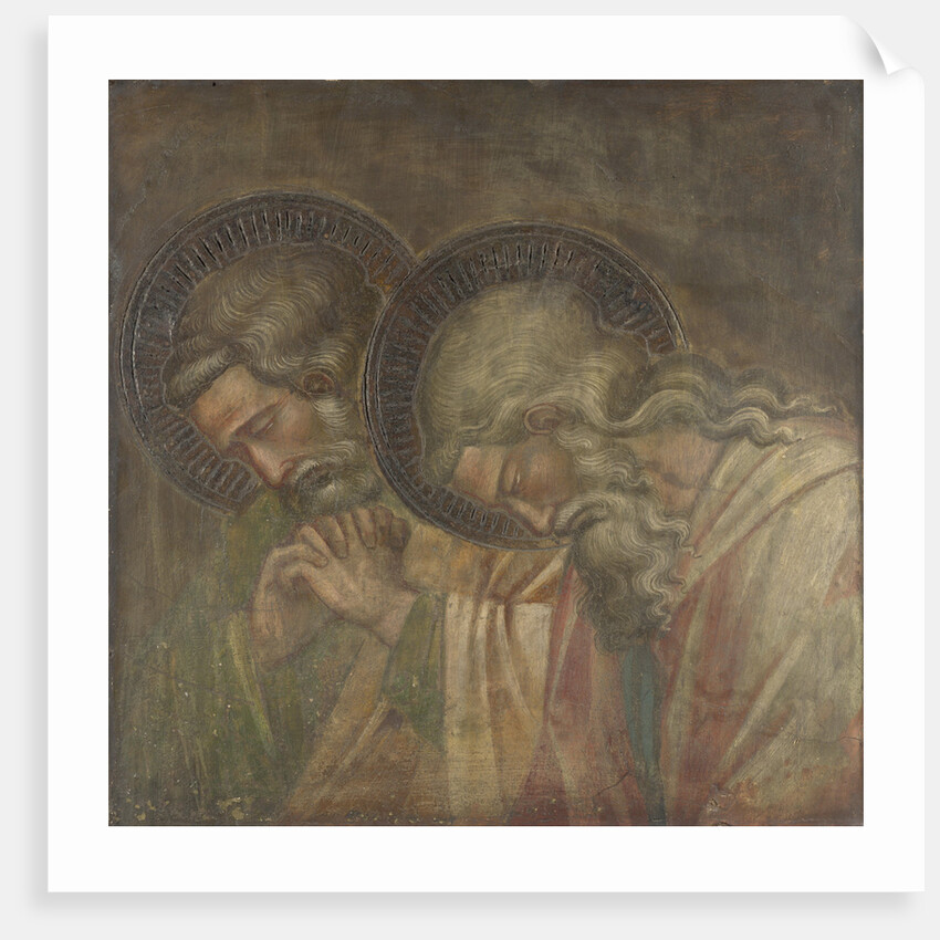 Two Haloed Mourners, ca 1390 by Aretino Spinello