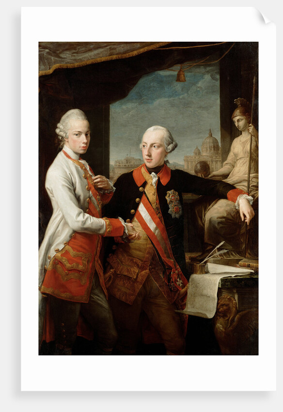 Emperor Joseph II with Grand Duke Pietro Leopoldo of Tuscany, 1769 by Pompeo Girolamo Batoni