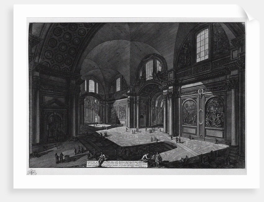 Interior of the basilica of Santa Maria degli Angeli (former baths of Diocletian), Between 1765 and 1775 by Giovanni Battist Piranesi