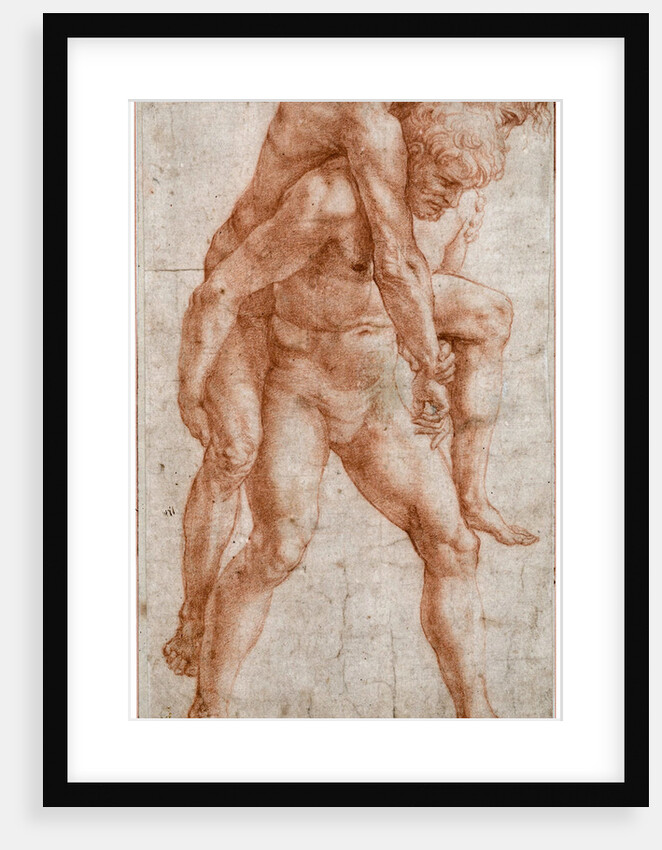 Young Man Carrying an Old Man on His Back (Aeneas and Anchises) by Raphael