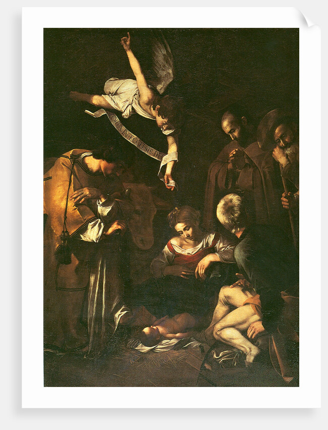 Nativity with St. Francis and St. Lawrence, 1609 by Michelangelo Caravaggio