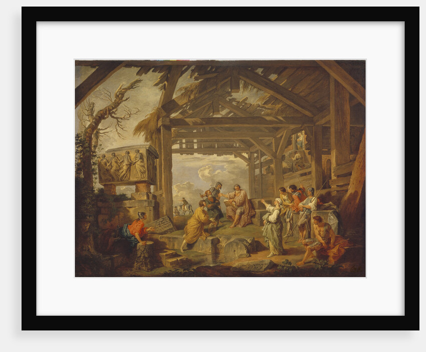 Cumaean Sibyl prophesied the Birth of Christ, 1738 by Giovanni Paolo Panini