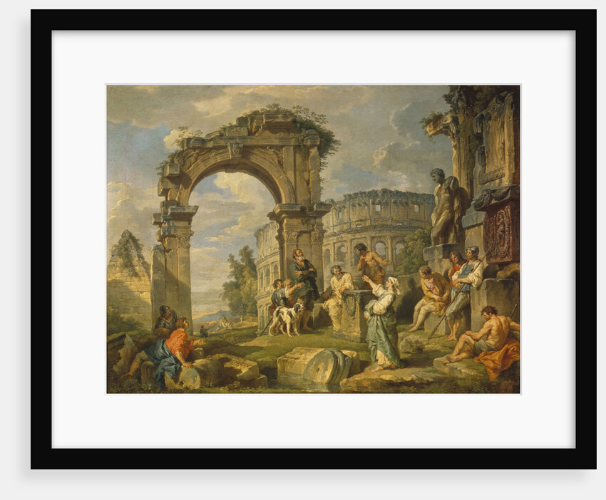 Cumaean Sibyl prophesied the Birth of Christ, 1743 by Giovanni Paolo Panini