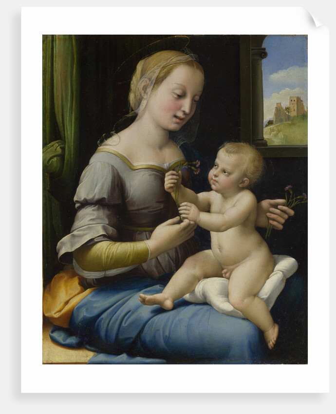 The Madonna of the Pinks (La Madonna dei Garofani), ca 1506-1507 by Raphael
