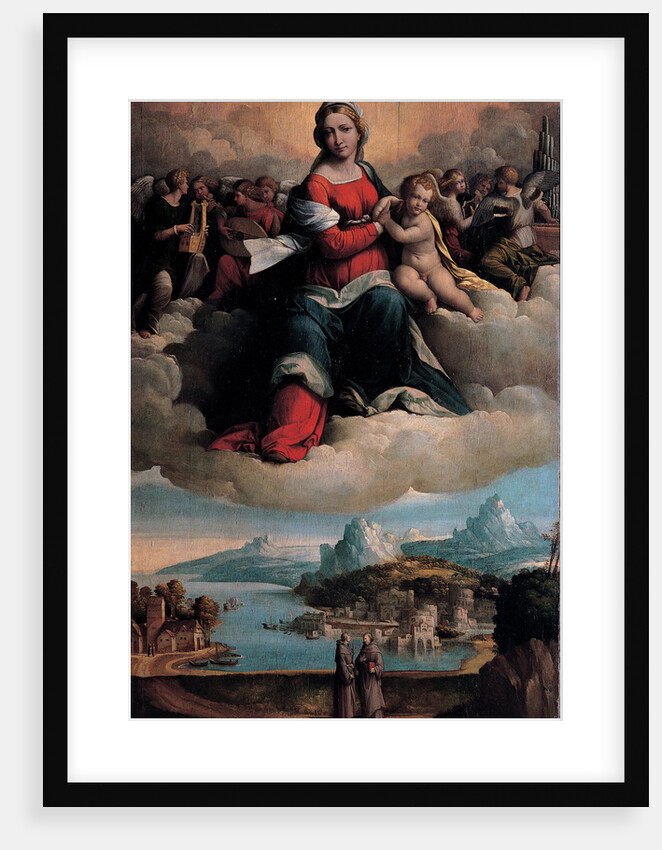 Madonna and Child in glory with the saints Anthony of Padua and Francis, 1530 by Benvenuto Tisi da Garofalo