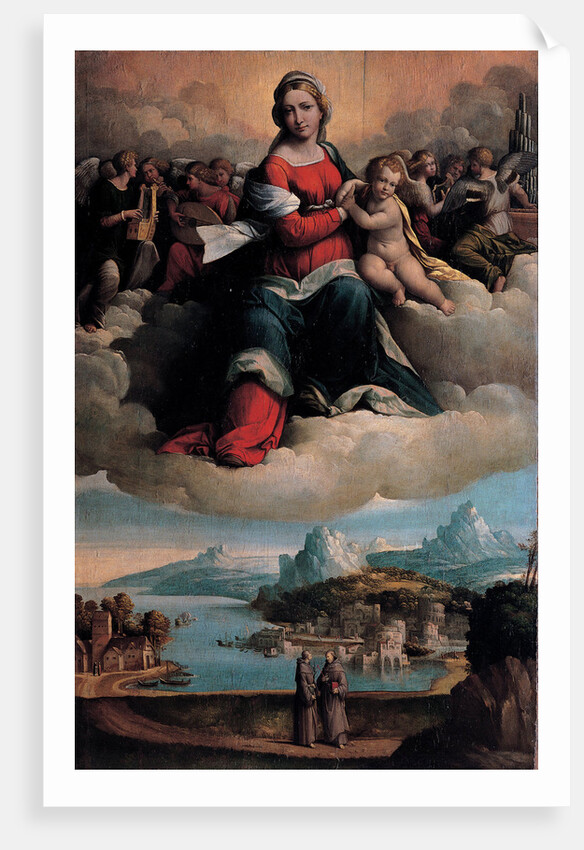 Madonna and Child in glory with the saints Anthony of Padua and Francis, 1530 by Benvenuto Tisi da Garofalo