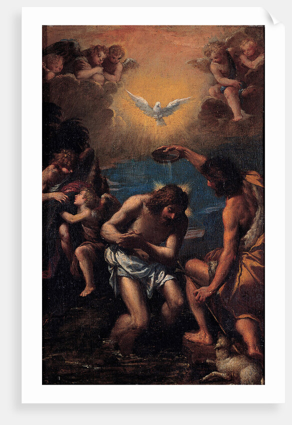 The Baptism of Christ, 1585-1590 by Ippolito Scarsellino
