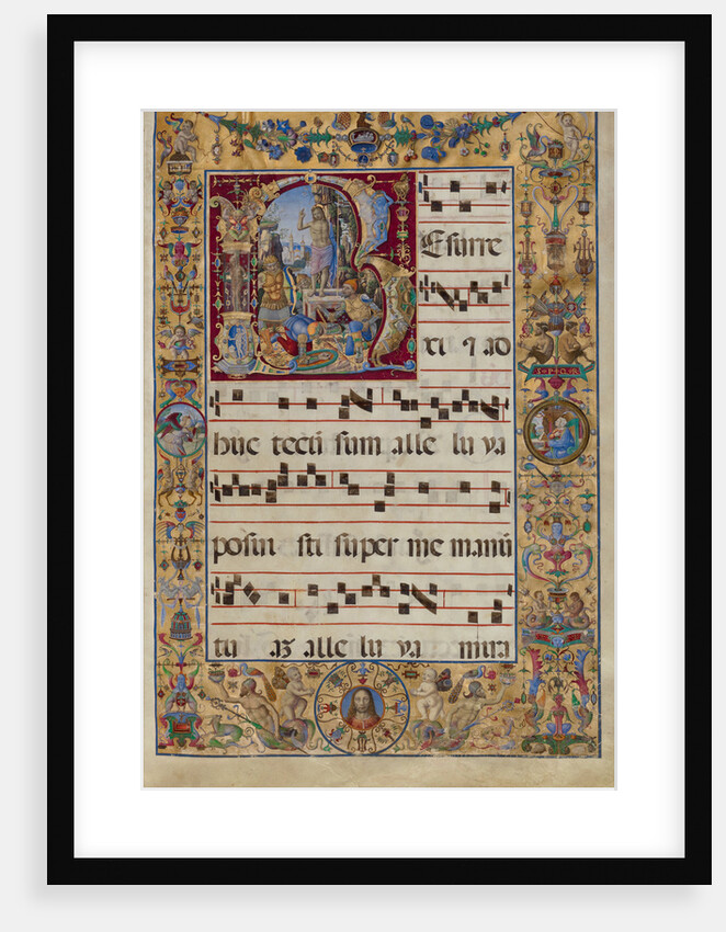 The Gradual. Initial R: The Resurrection, c. 1500 by Antonio da Monza
