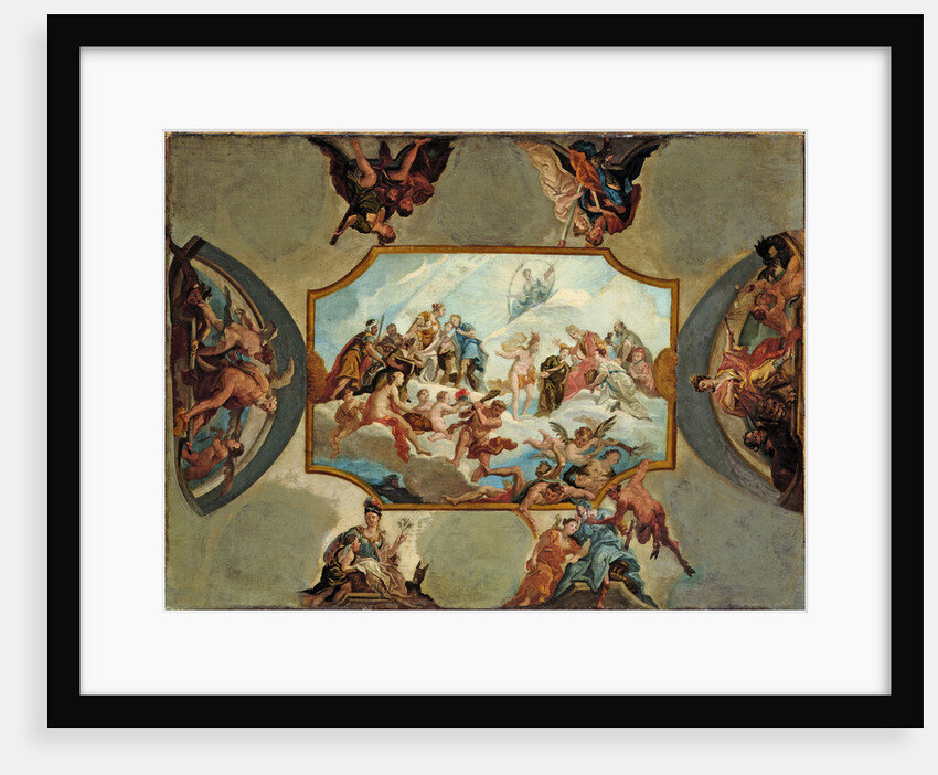 Reverence to Johann Wilhelm, Elector Palatine. Design for a Ceiling Painting for Bensberg Castle, 1709 by Antonio Bellucci