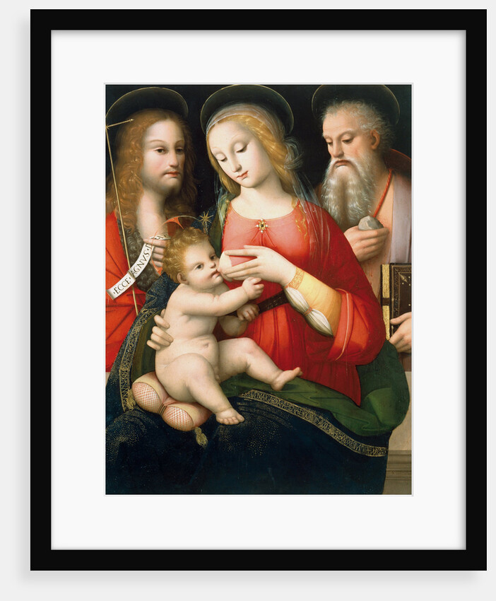 Madonna with Child and Saints John the Baptist and Jerome, Early 16th century by Andrea Piccinelli