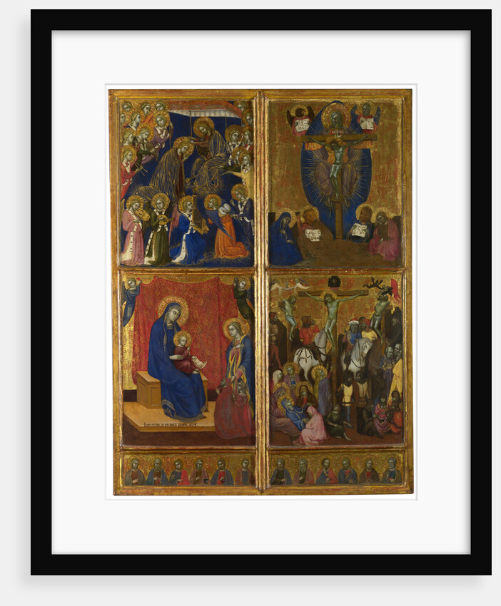 The Coronation of the Virgin. The Trinity. The Virgin and Child with Donors. The Crucifixion. The Twelve Apostles, 1374 by Barnaba da Modena
