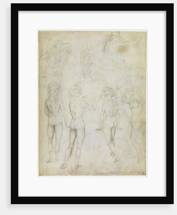 Four Studies of a Female Nude, an Annunciation and Two Studies of a Woman Swimming, c.1425 by Antonio Pisanello