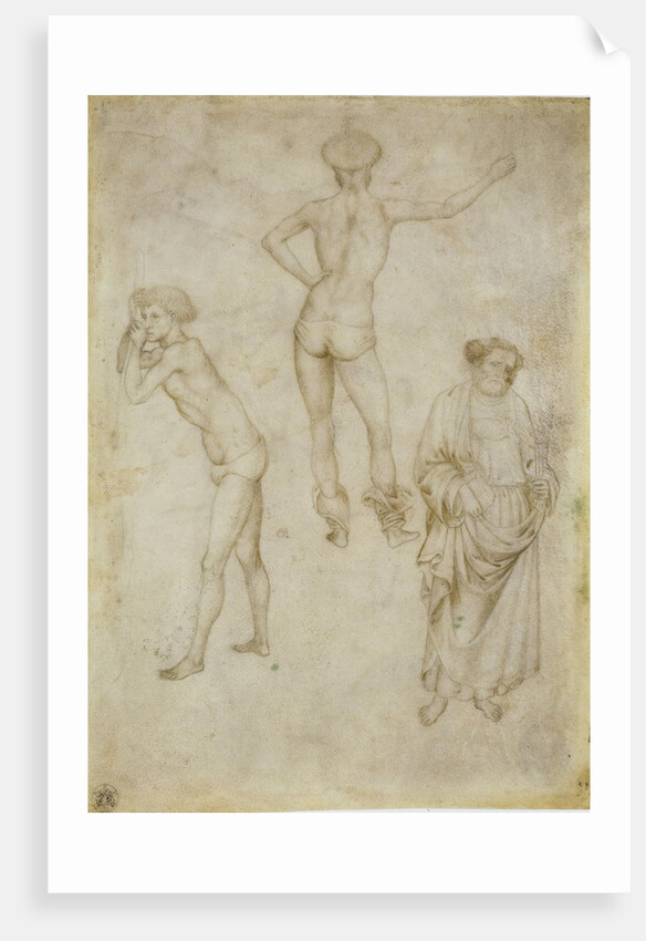 Two male figure studies and Saint Peter, 1430-1435 by Antonio Pisanello