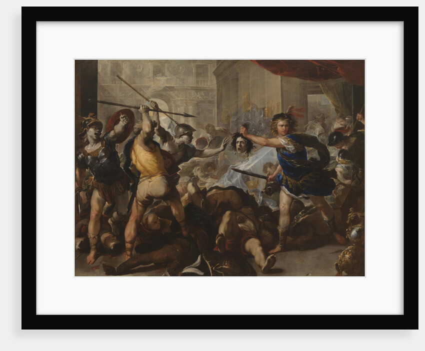 Perseus turning Phineas and his Followers to Stone, Early 1680s by Luca Giordano