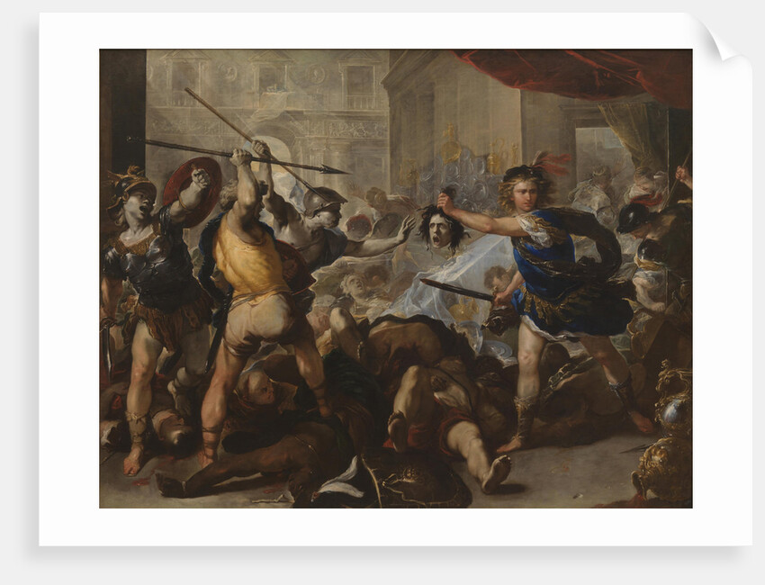 Perseus turning Phineas and his Followers to Stone, Early 1680s by Luca Giordano
