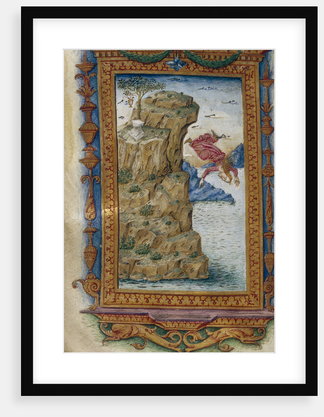 Sappho throwing herself into the sea (Illustration for The Heroides by Ovid), 1485-1499 by Cristoforo Majorana