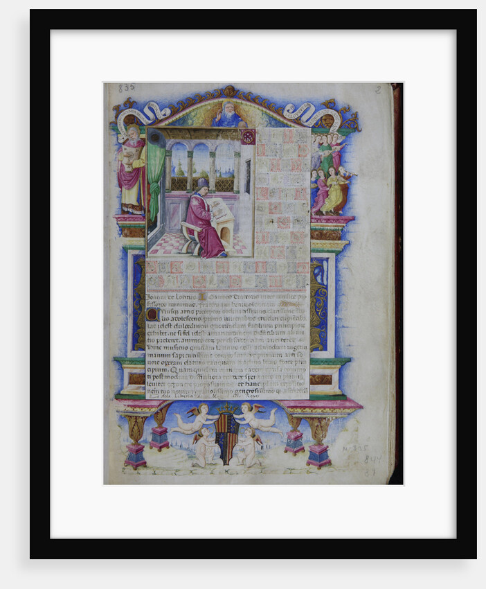 Portrait of Johannes Tinctoris (From Opus musices Joannis Tinctoris), 1483 by Nardo Rapicano