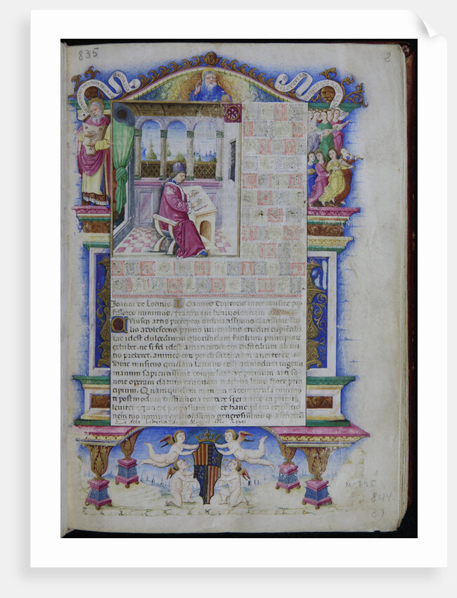 Portrait of Johannes Tinctoris (From Opus musices Joannis Tinctoris), 1483 by Nardo Rapicano
