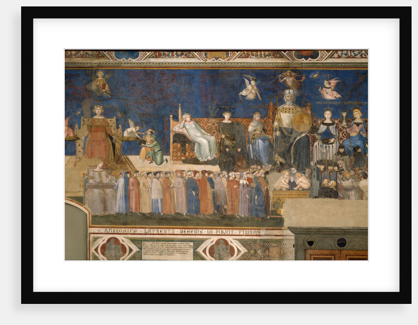 Allegory of Good Government (Cycle of frescoes The Allegory of the Good and Bad Government), 1338-1339 by Ambrogio Lorenzetti