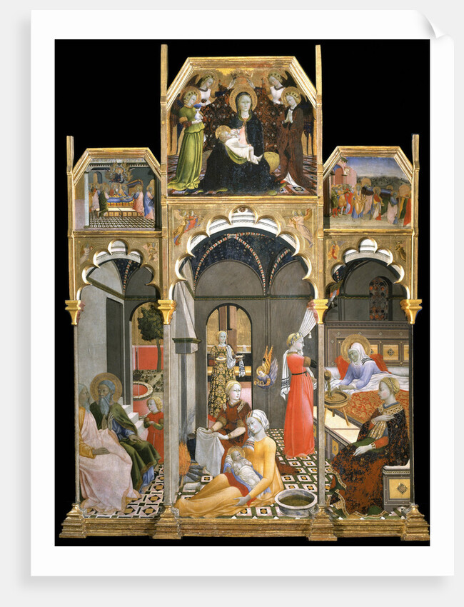 The Birth of the Virgin (Scenes from the Life of the Virgin), 1437-1439 by Sano di Pietro