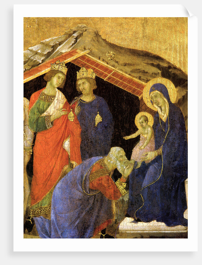 The Adoration of the Magi. Detail of the Maesta Altarpiece, ca 1308-1311 by Duccio di Buoninsegna