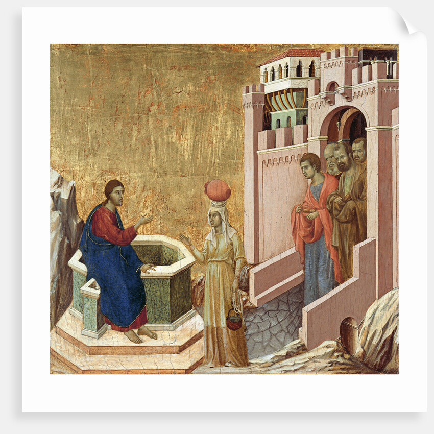 Christ and the Samaritan Woman, ca 1310 by Duccio di Buoninsegna