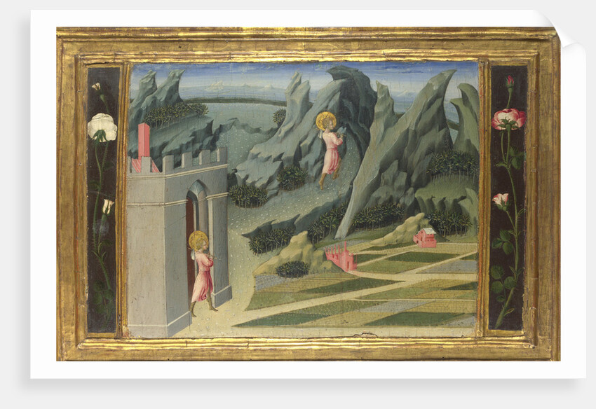 Saint John the Baptist retiring to the Desert (Predella Panel), 1454 by Giovanni di Paolo