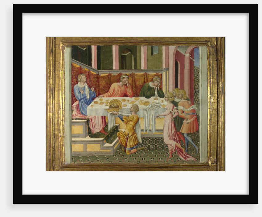 The Head of John the Baptist brought to Herod (Predella Panel), 1454 by Giovanni di Paolo