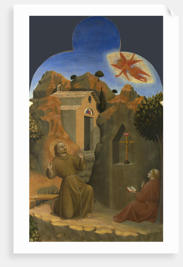 The Stigmatisation of Saint Francis (From Borgo del Santo Sepolcro Altarpiece), 1437-1444 by Sassetta