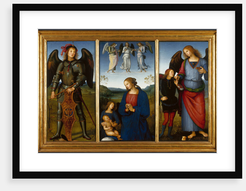 Three Panels from an Altarpiece, Certosa, c. 1500 by Perugino