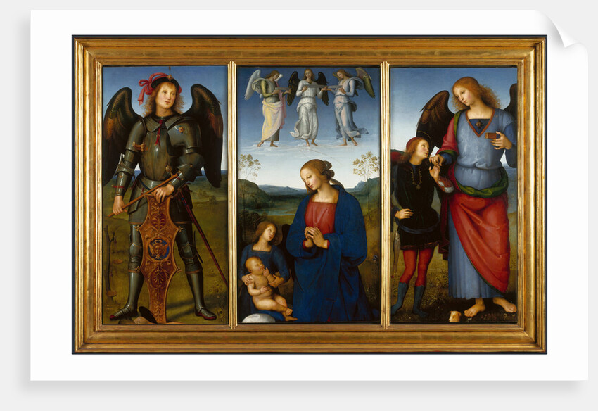 Three Panels from an Altarpiece, Certosa, c. 1500 by Perugino
