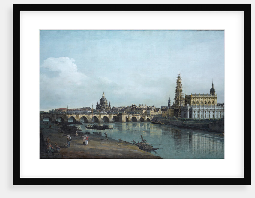 Dresden seen from the Right Bank of the Elbe, beneath the Augusts Bridge, 1748 by Bernardo Bellotto