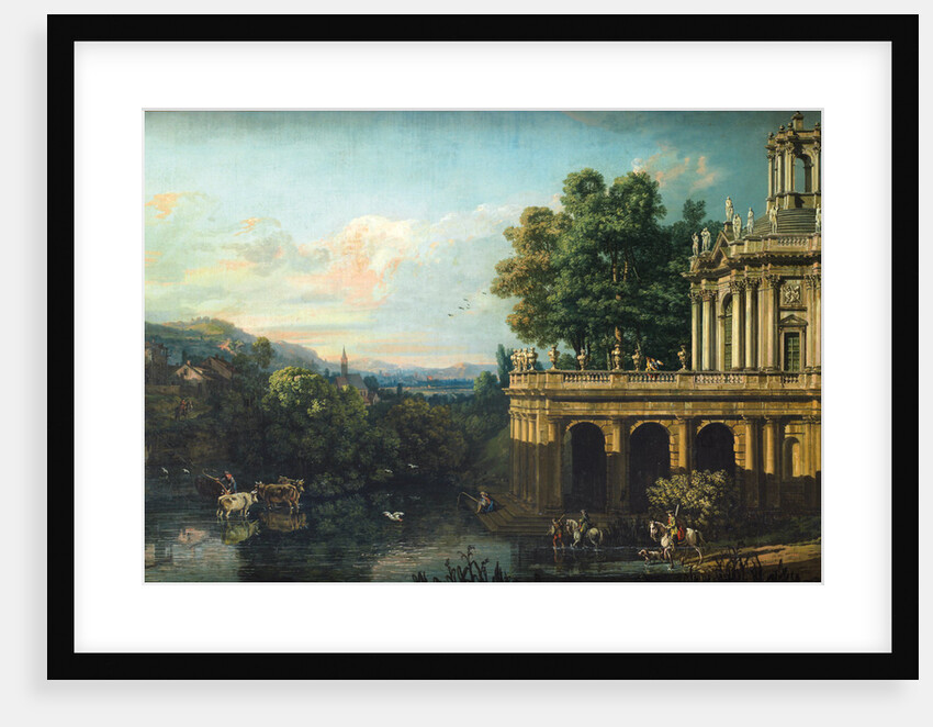 Architectural Capriccio with a Palace, c. 1766 by Bernardo Bellotto