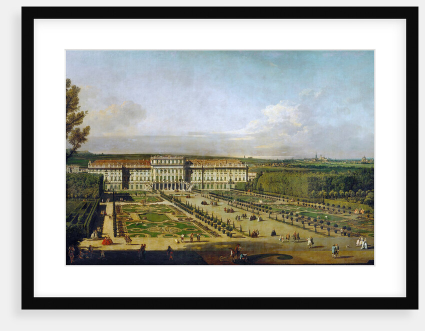 Schönbrunn Palace viewed from the gardens, Between 1758 and 1761 by Bernardo Bellotto
