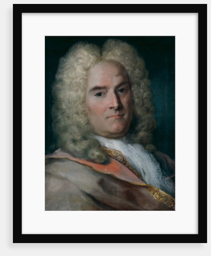 A Gentleman in a Gray Cape over a Gold-Embroidered Coat by Rosalba Giovanna Carriera