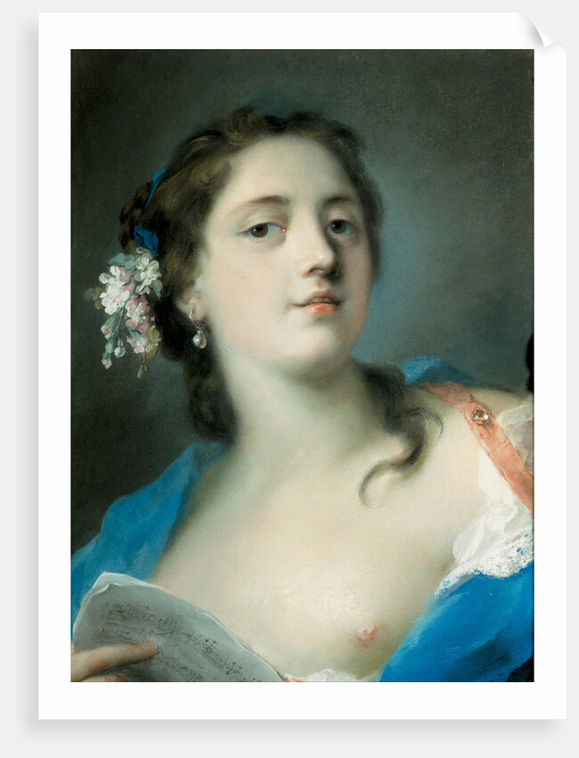 The Singer Faustina Bordoni with a Musical Score, c. 1725 by Rosalba Giovanna Carriera