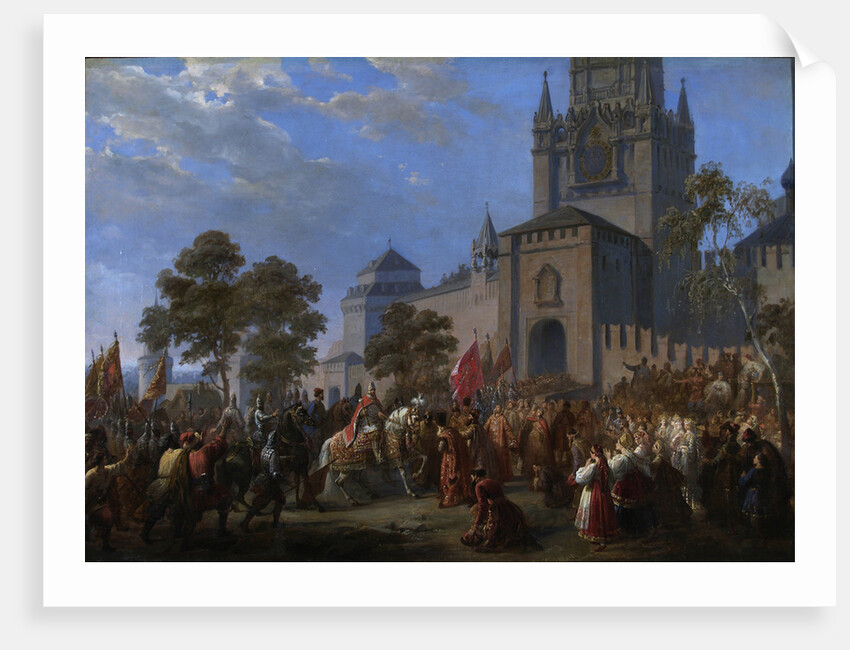 The national uprising of Kuzma Minin and Count Dmitry Pozharsky, 1856 by Cosroe Dusi