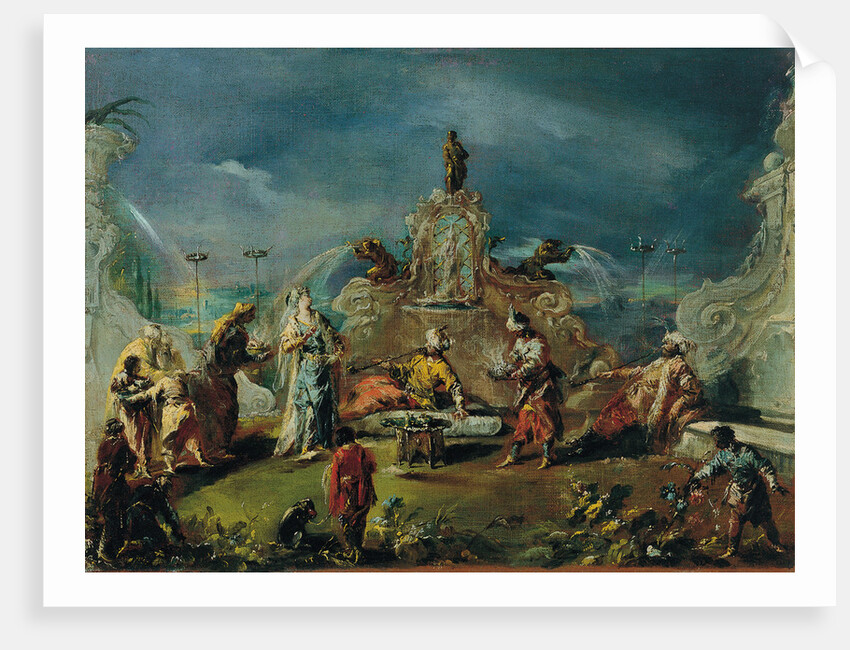 Scene in the Garden of a Serraglio, ca 1743 by Giovanni Antonio Guardi