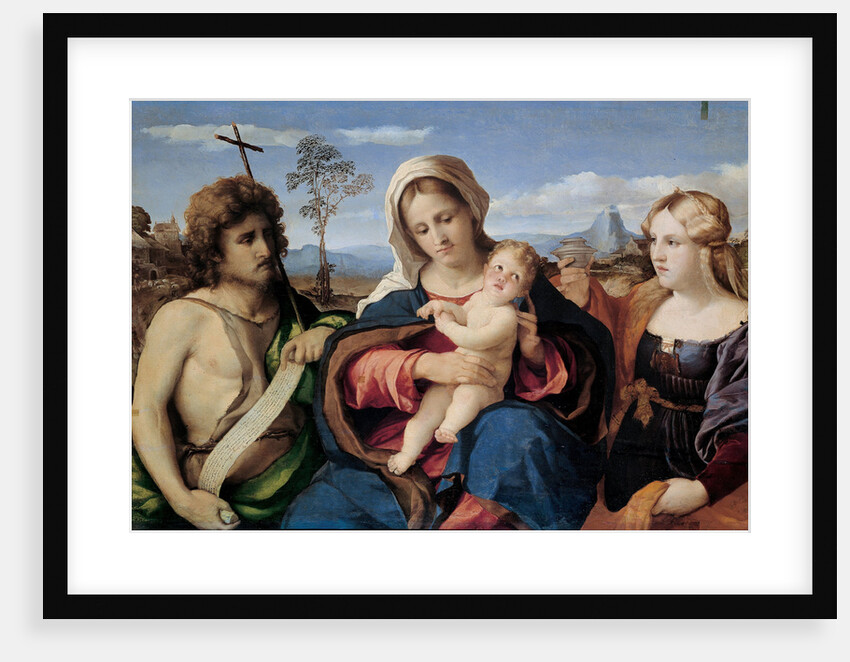 Madonna and Child with Saint John the Baptist and Mary Magdalene, 1520-1523 by Jacopo Palma il Vecchio the Elder
