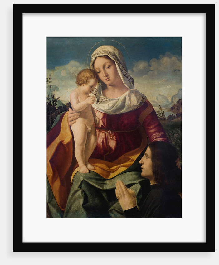 Virgin and child with a Donor, 1504 by Andrea Previtali