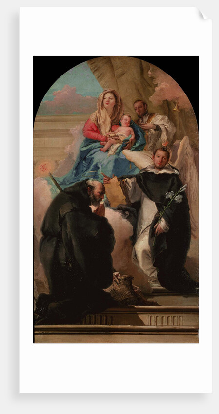 Madonna and Child with Three Saints, ca 1760 by Giandomenico Tiepolo