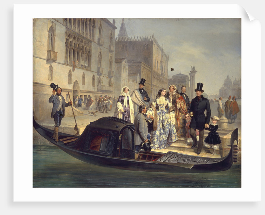 The Tolstoy Family in Venice, 1855 by Giulio Carlini